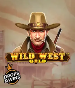  See the bold sheriff of "Wild West Gold," a popular slot game by Pragmatic Play. The image shows a stern-faced sheriff with a golden star badge, set against a dusty Old West town backdrop. The game's title is boldly featured in a rustic font, highlighting the theme of adventure and law enforcement in the wild frontier. 