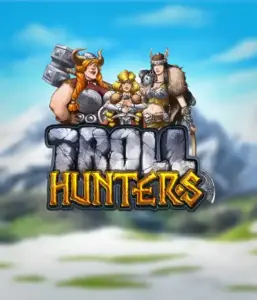 Enter the realm of "Troll Hunters," where bold Viking warriors prepare to battle their foes. The logo shows a male and female Viking, armed and ready, set against a chilly landscape. They exude strength and courage, symbolizing the core of the game's adventurous theme.