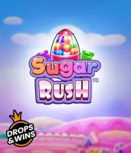 Dive into the delightful world of Sugar Rush by Pragmatic Play, showcasing a bright candy dispenser set against a whimsical candyland background. This graphic captures the joy and thrill of the game, enhanced with vivid candies and engaging typography. Perfect for candy lovers, offering hours of fun. 